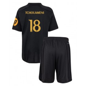 Real Madrid Aurelien Tchouameni #18 Tredje Kläder Barn 2023-24 Kortärmad (+ Korta byxor)